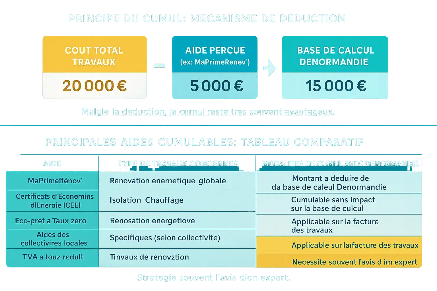 Illustration des travaux éligibles au dispositif Denormandie
